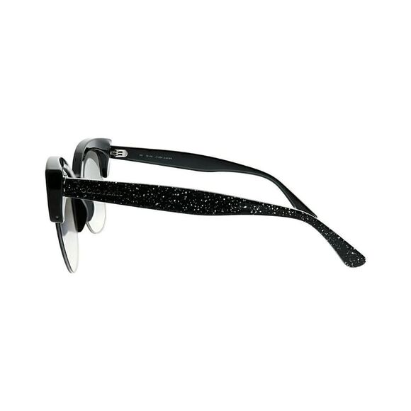 JIMMY CHOO Women\'s Oval 56mm Priya/S Black Glitter Sunglasses NEW WITH CASE $425 main image 13